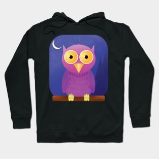Cute Owl Nighttime T-Shirt Hoodie